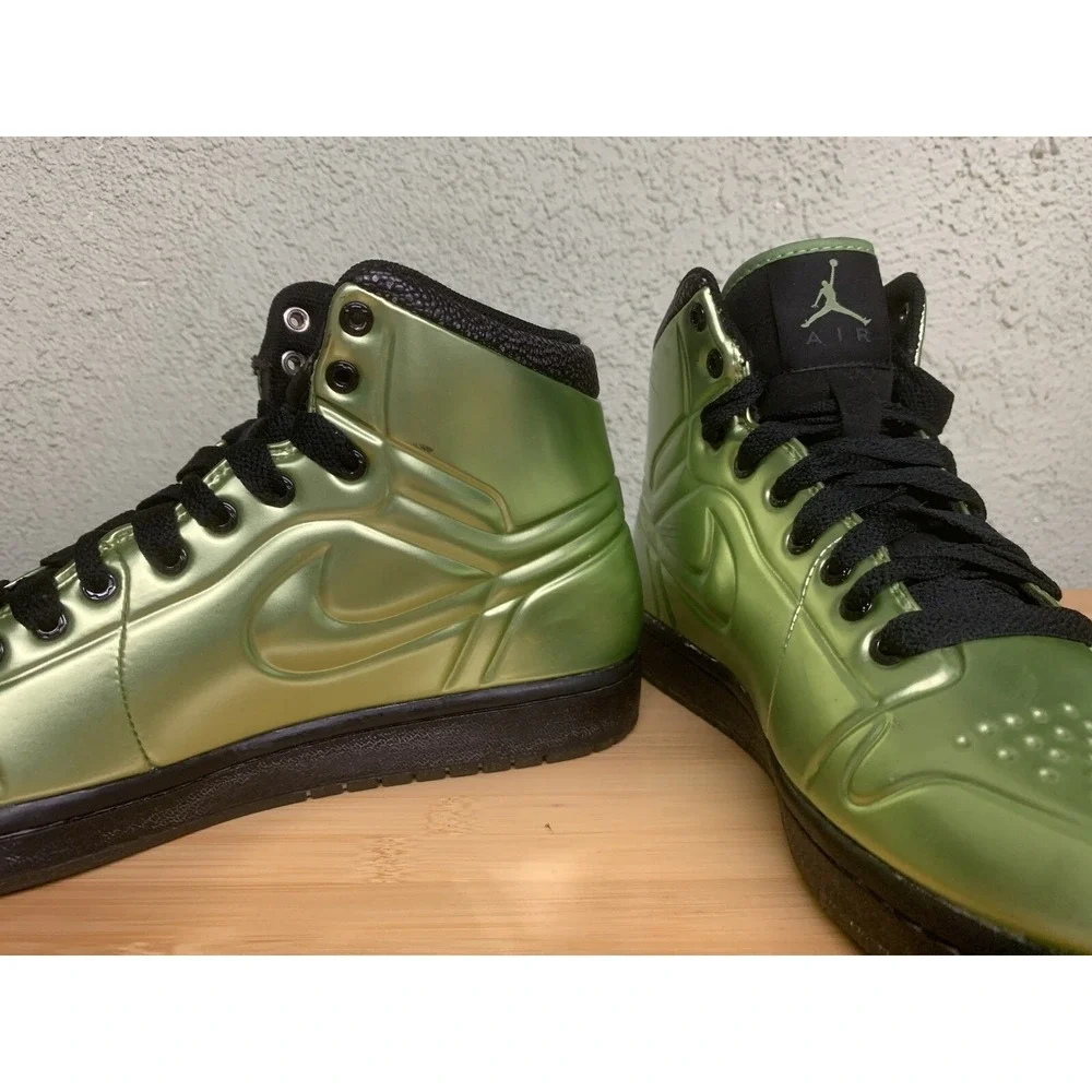 Size 8 Jordan Air Jordan 1 Anodized‎ Green Spark Black 414823-301 Men's Sneaker